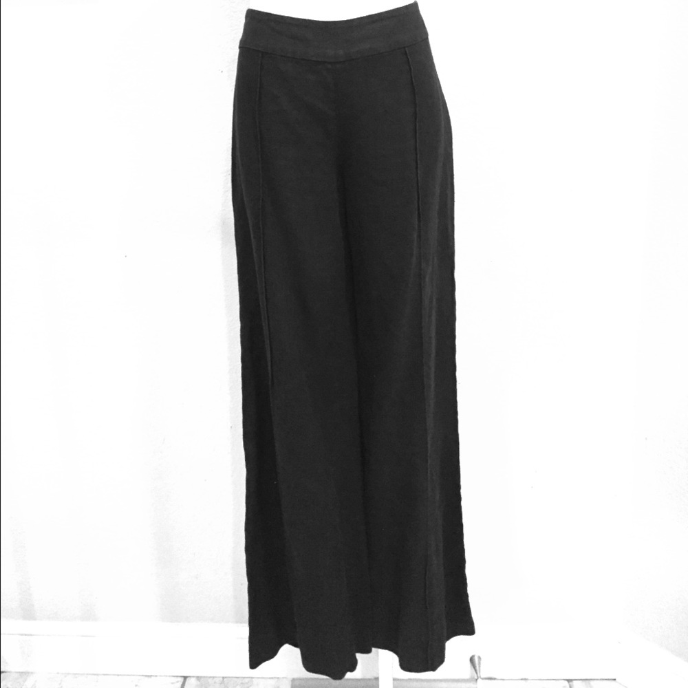 Linen side zip pants