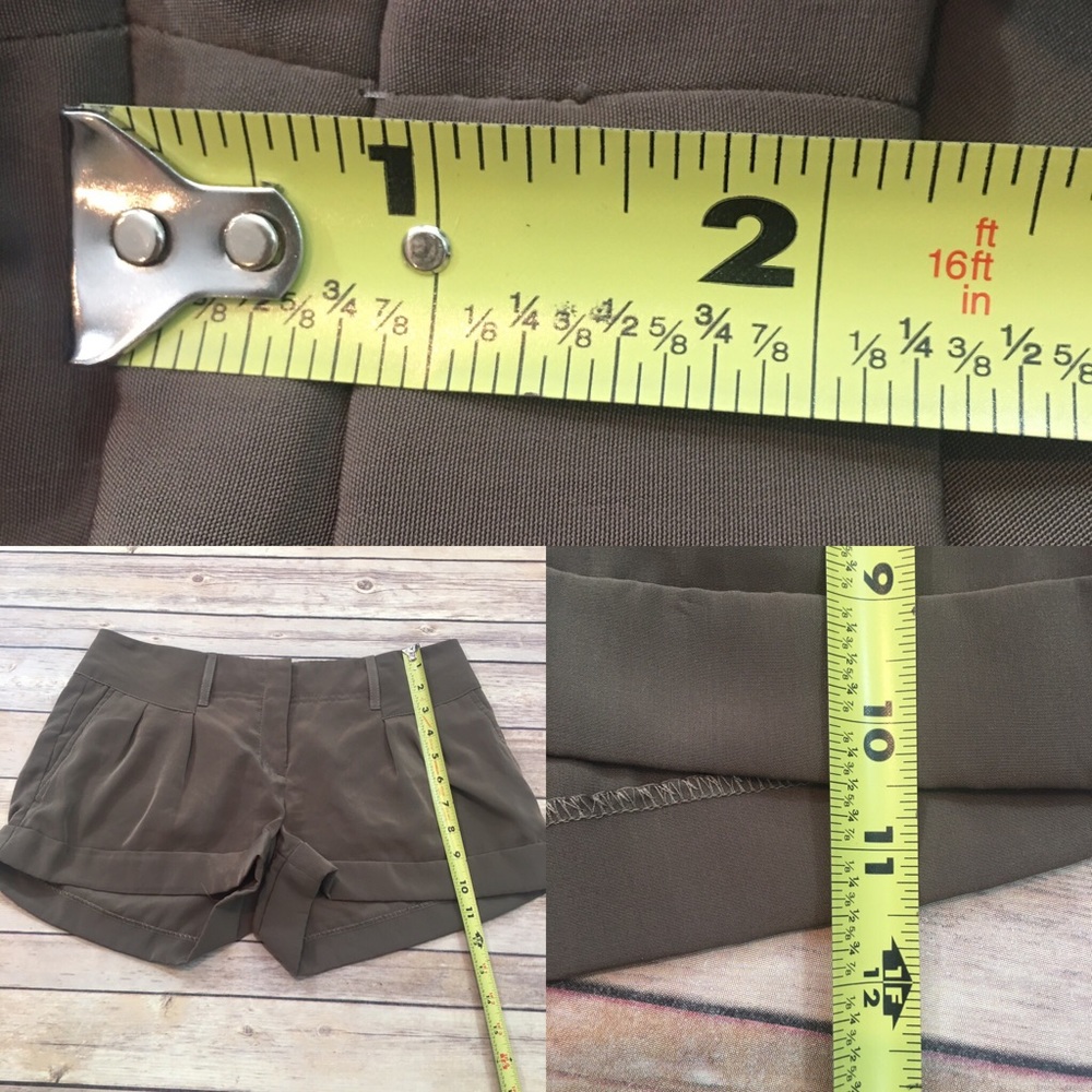 SOLD 🌺Sz 4 Express Front Pleated Cuffed Shorts - Picture 2 of 7