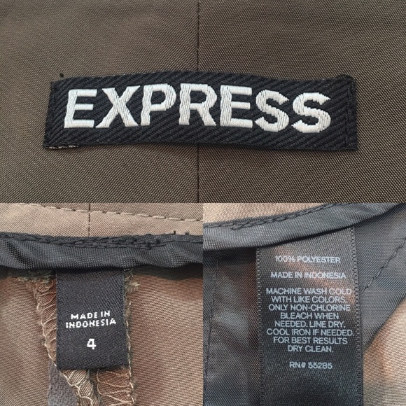 SOLD 🌺Sz 4 Express Front Pleated Cuffed Shorts - Picture 4 of 7