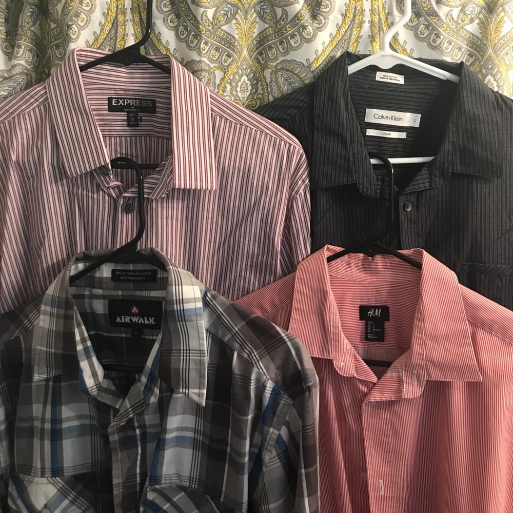 LOT of 4 men's Large shirts