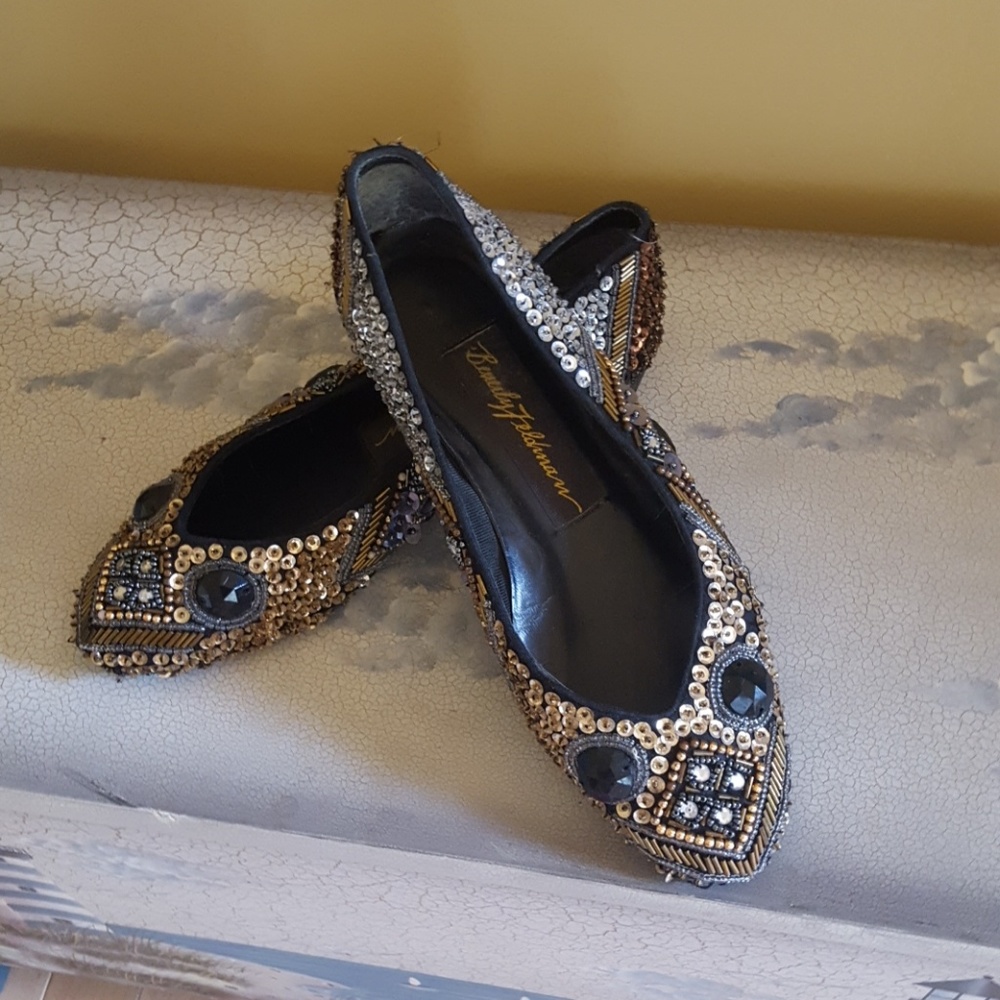 Vintage Sequined Flats.