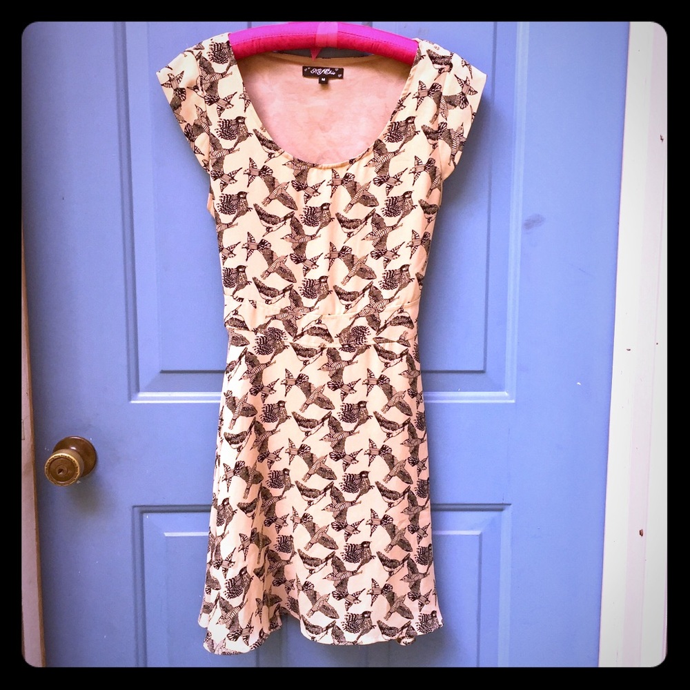 Black and Tan Bird Dress