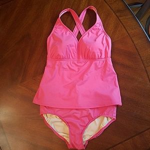 Lands' End Tankini Size 10DD Top / 10 Bottoms