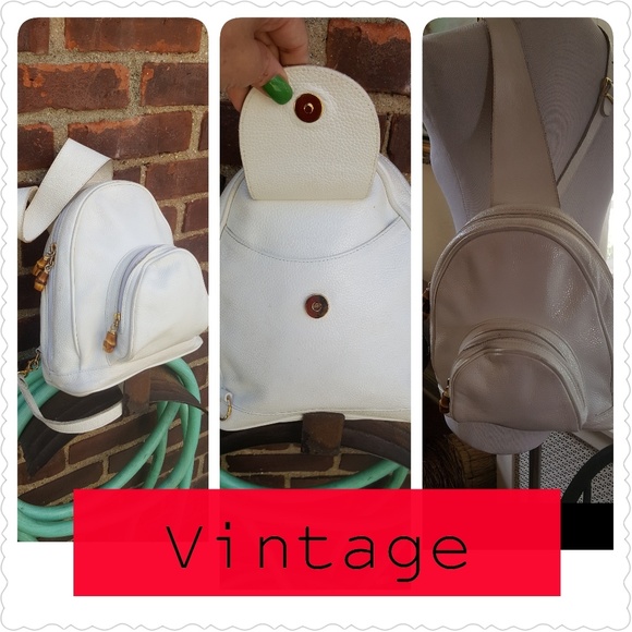 Vintage Handbags - Vintage Italian leather backpack