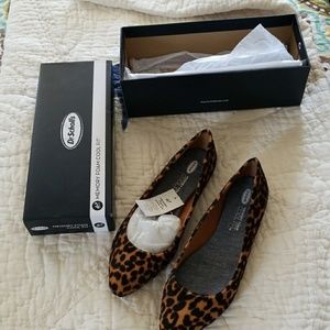 Dr. School's Really Leopard memory foam flats