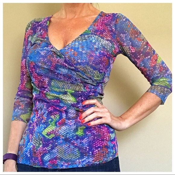 Saks Fifth Ave Black Label V-neck Blouse Top - Picture 5 of 5