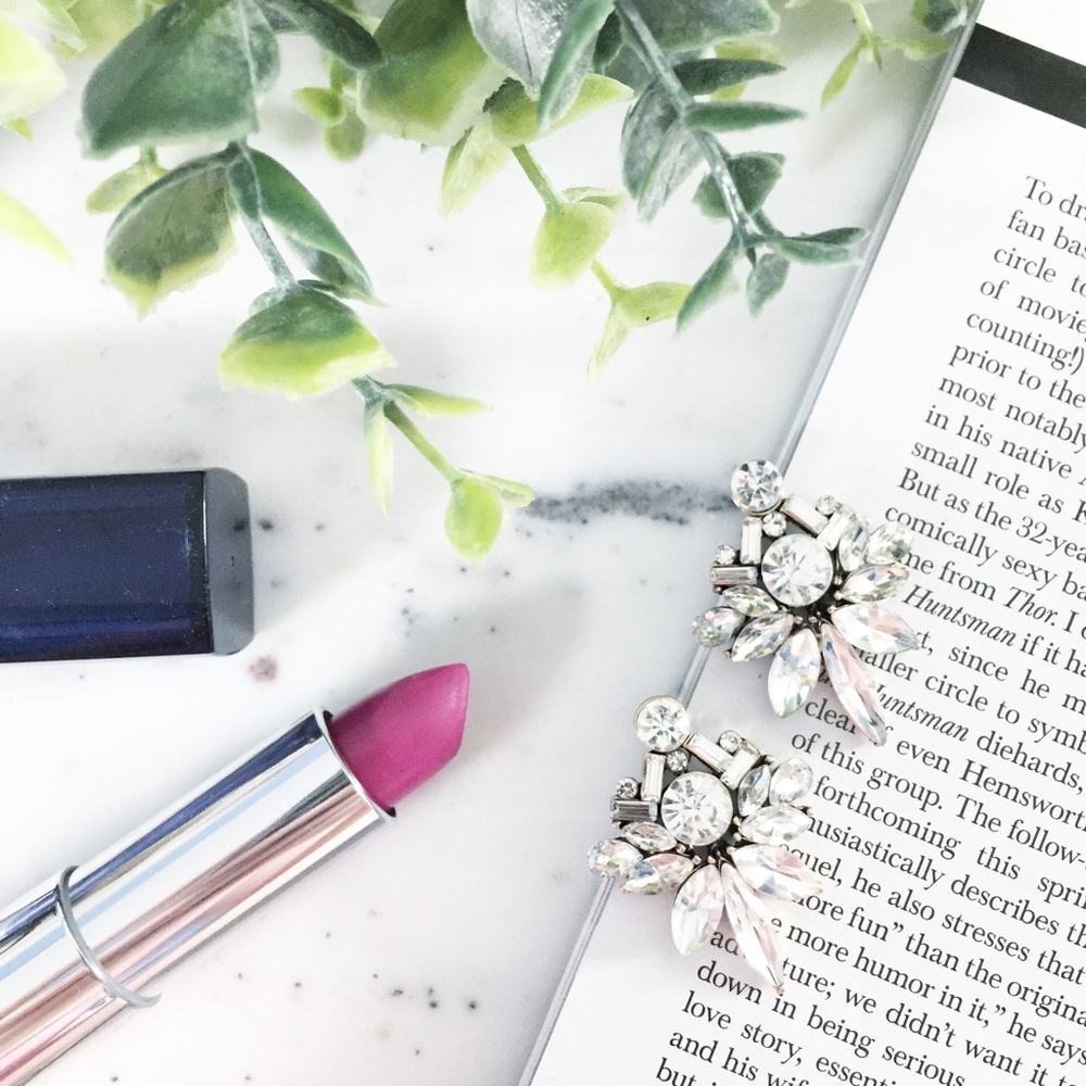 "Colette" Earrings || Clear Crystal Statement