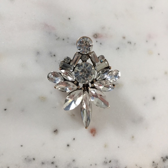 "Colette" Earrings || Clear Crystal Statement - Picture 6 of 9