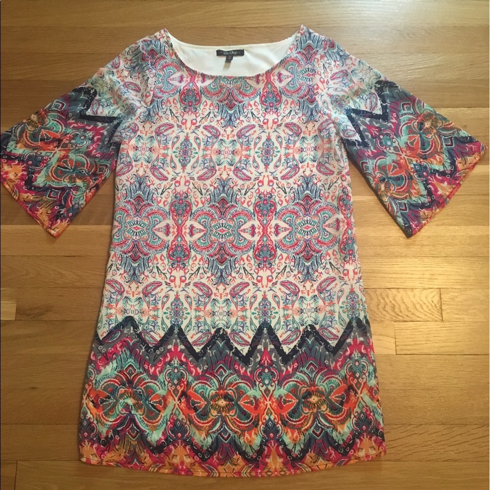 Printed shift dress