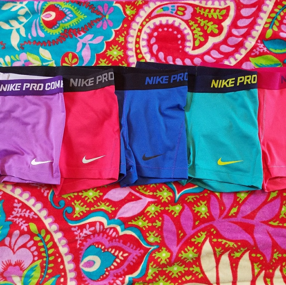 Nike Pro shorts, size Small, assorted colors