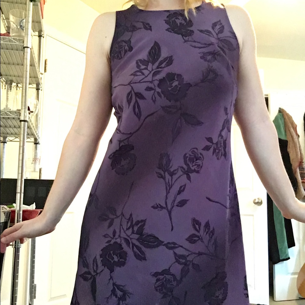Purple Printed Dress