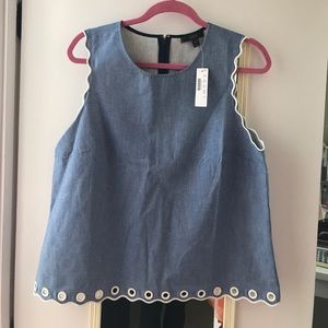 J Crew chambray top