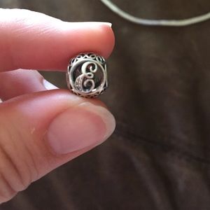 E pandora charm.