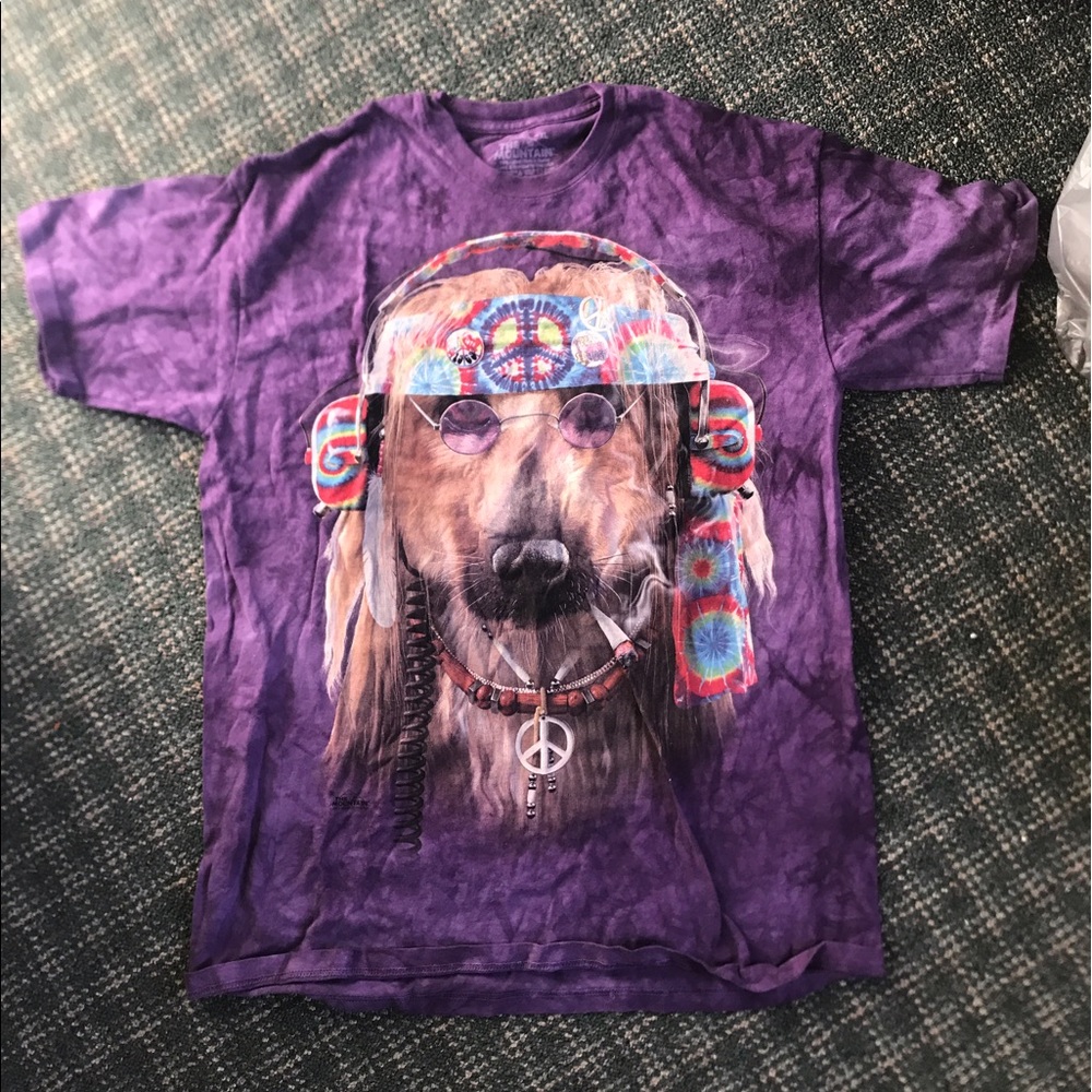 Silly smoking dog tee