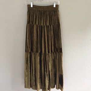 Crushed Velvet Maxi skirt