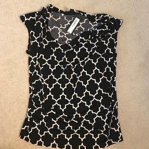 Black and white dress shirt