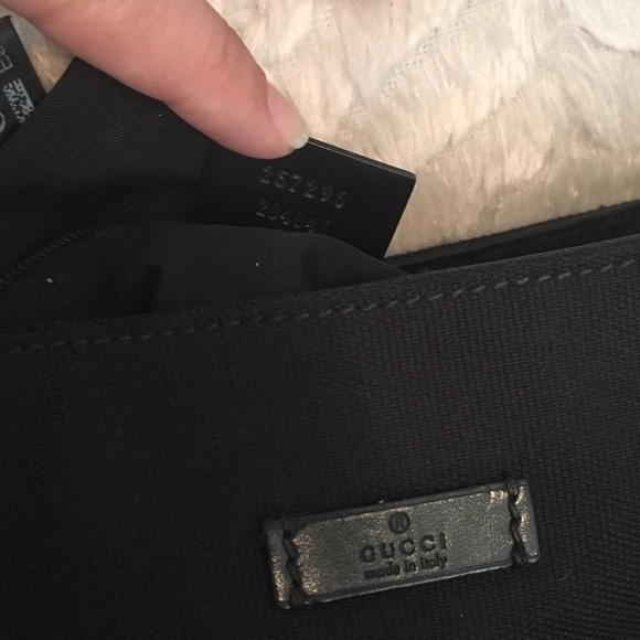 ❤️ Gucci Black Fabric Leather Trim Purse - Picture 4 of 8