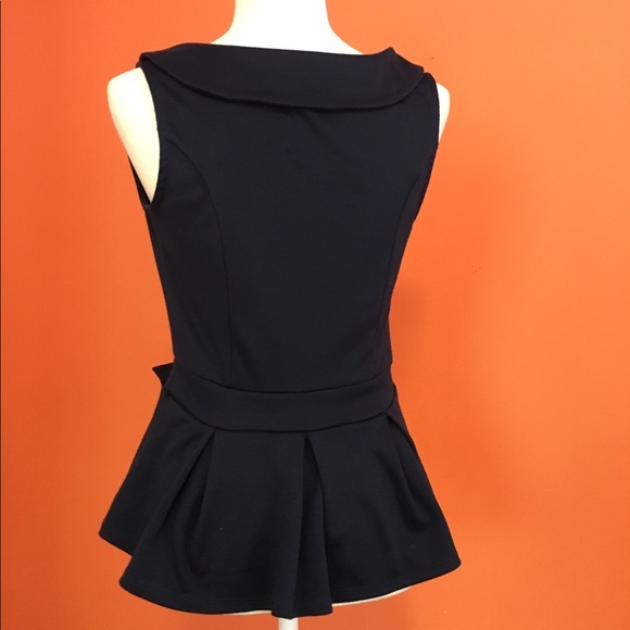 Retro Peplum Top with Bow Detail - Picture 3 of 3