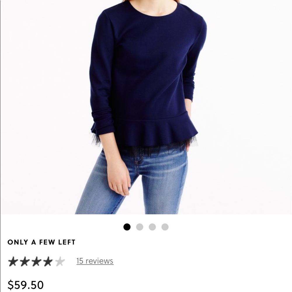 Tulle hem top J. Crew