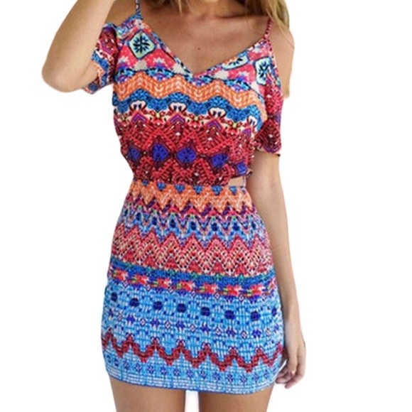Clearance❗️"Maya" Open Shoulder Boho Dress 💖 - Picture 2 of 7