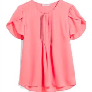 Tulip sleeve coral Daniel Rainn top NWT