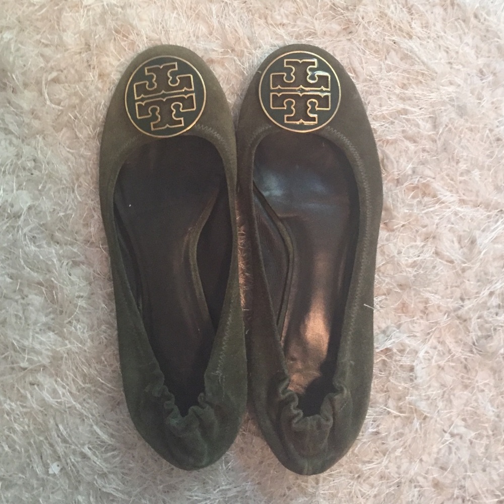 Dark green Tory Burch flats