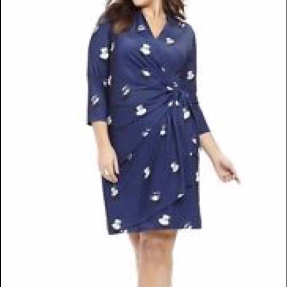 Isabel + Alice Stretch-Knit Faux-wrap Dress