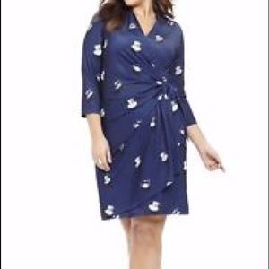 Isabel + Alice Stretch-Knit Faux-wrap Dress