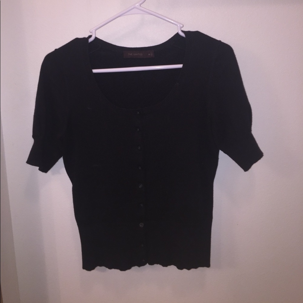 Black button down cardigan