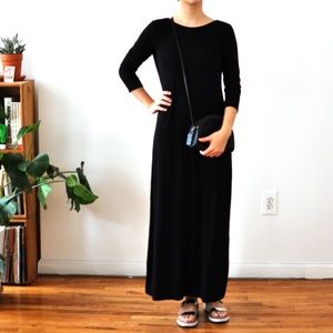 Uniqlo jersey black maxi-dress
