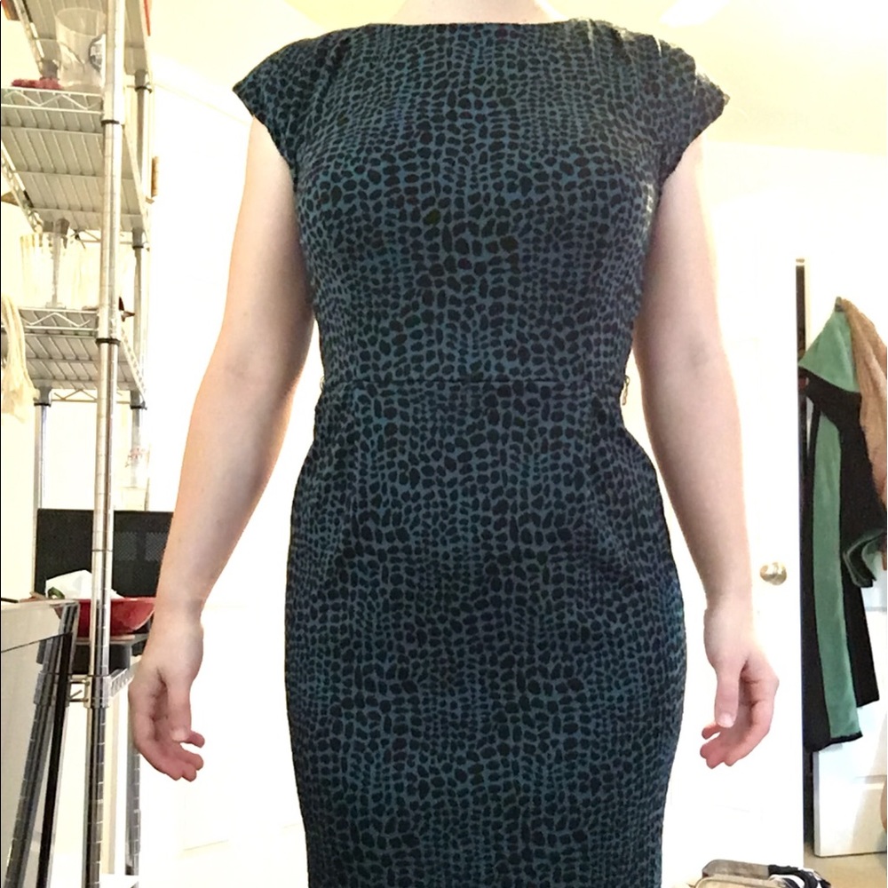 Calvin Klein Dark Green Spotted dress