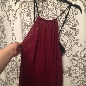 Burgundy cut out tank