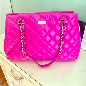 Kate Spade pink leather quilted bag