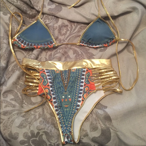 Brazilian olive green bikini - Picture 4 of 6