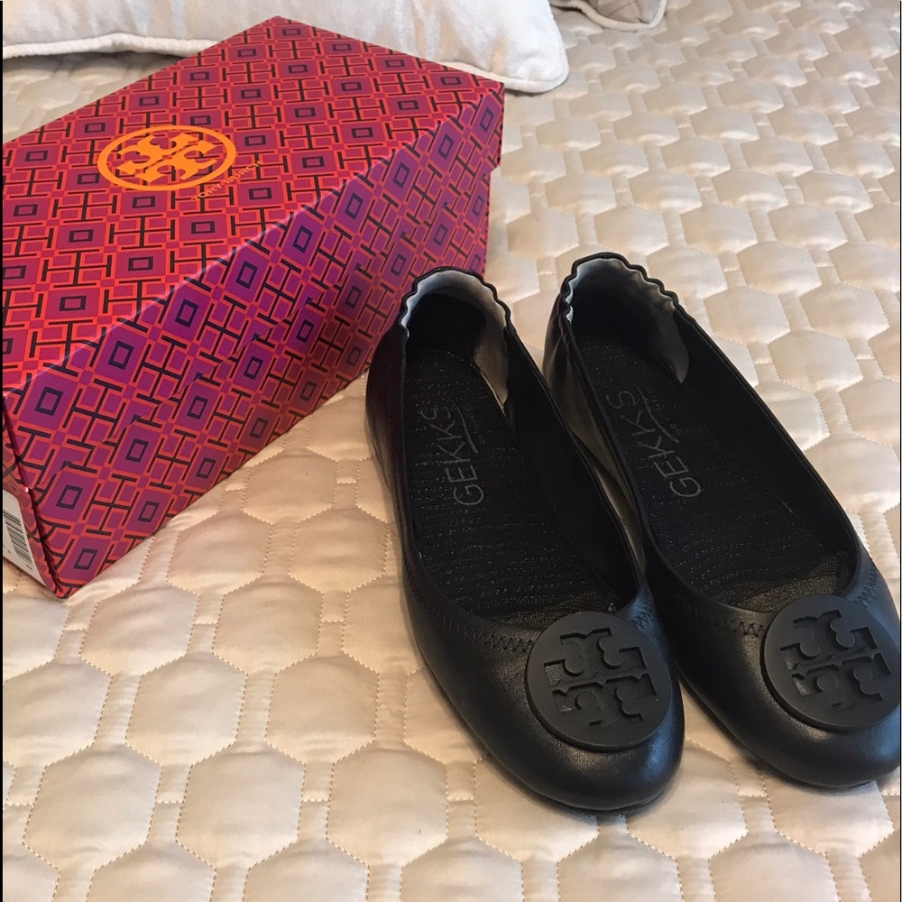 Black Tory Burch Mini Travel Flats