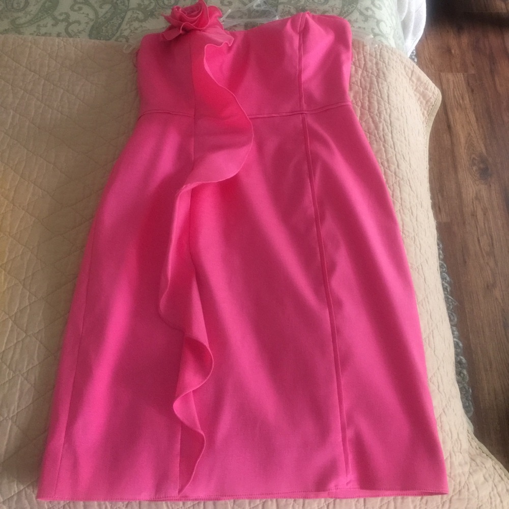 Jessica Simpson hot pink cocktail dress!