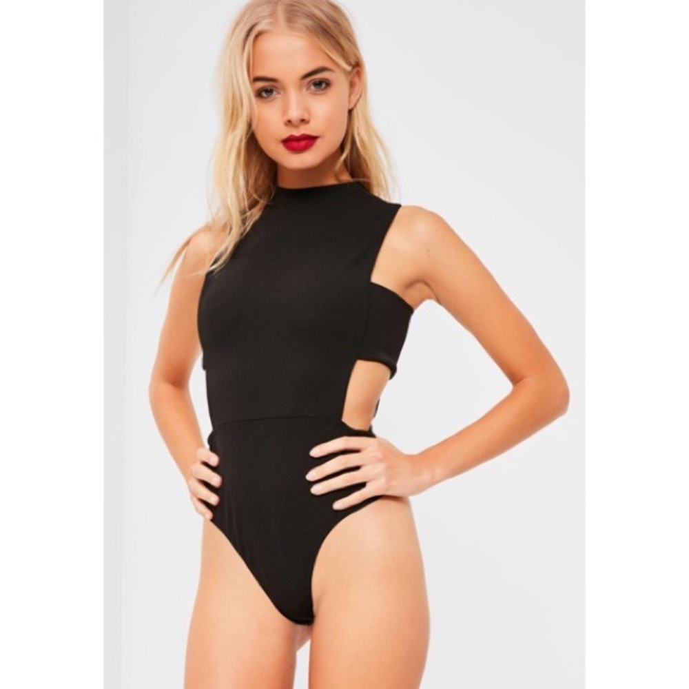 Tab Side BodySuit Black
