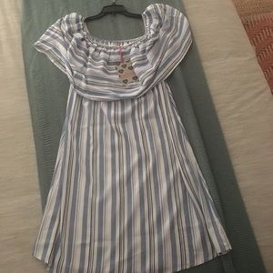 Boo hoo off the shoulder dress