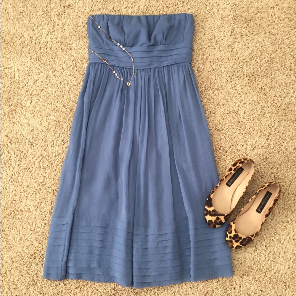 🎄🎁⛄️NWOT J. Crew 100% Silk Light Blue Dress