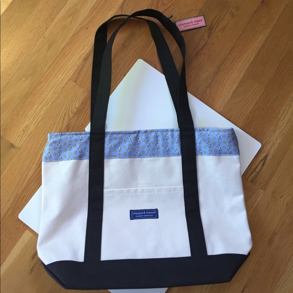 🐳SOLD🐳Vineyard Vines Tote Bag Custom LG NEW - Picture 2 of 7
