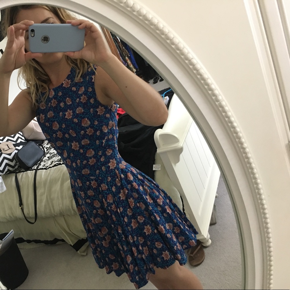 H&M fit and flare floral dress