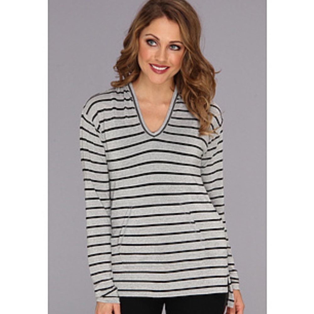Shadow Heather TWO by Vince Camuto Lurex Hoodie