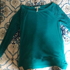 Turquoise long sleeve shirt