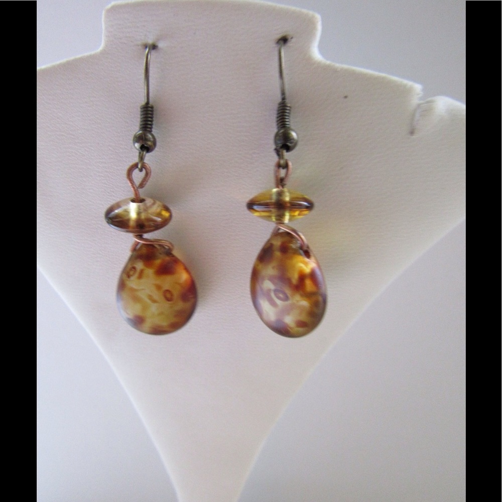 Tiger Eye Teardrop Earrings