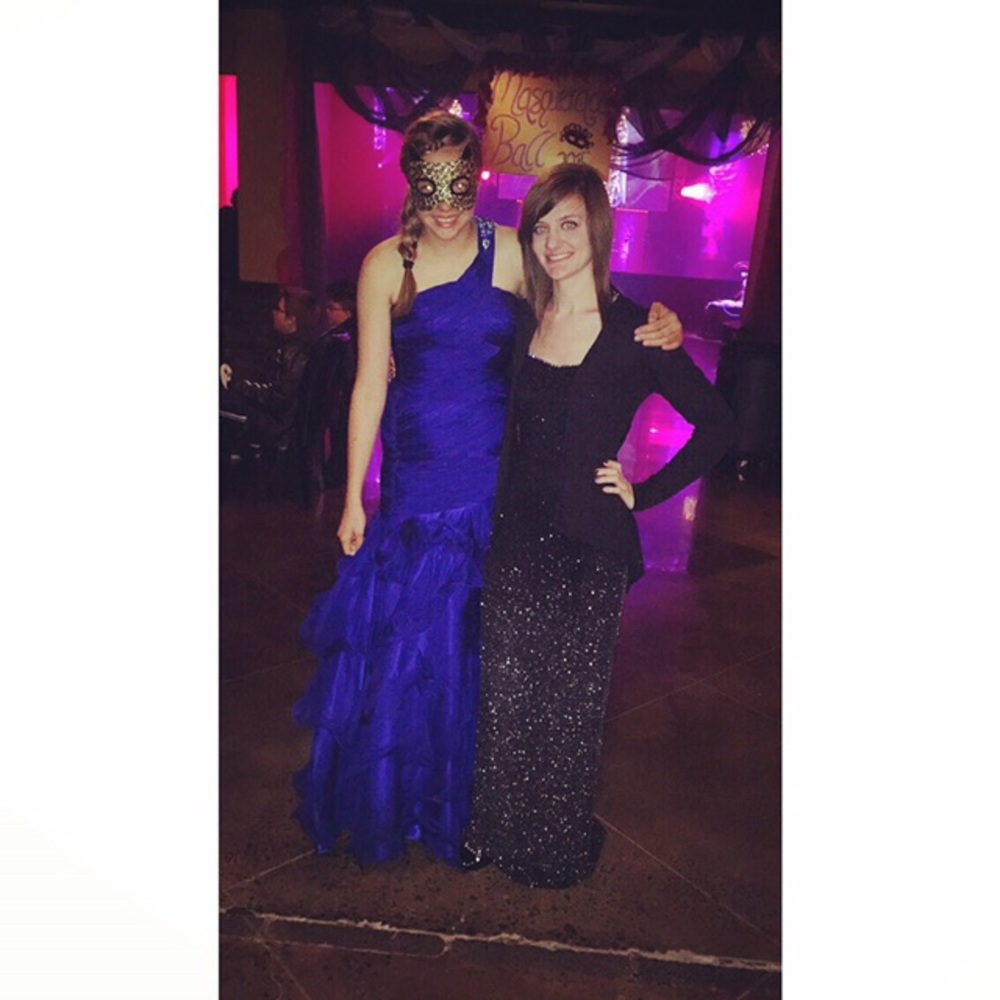 Black sequin formal dress