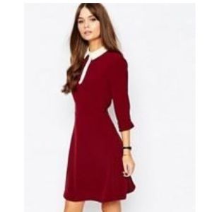 Like New Skater Dress with Contrast Collar (sz 6)