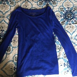 Royal blue long sleeve shirt
