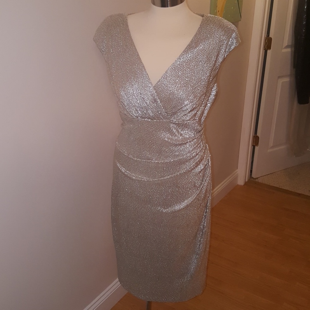 Champagne shimmering cocktail dress