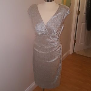 Champagne shimmering cocktail dress