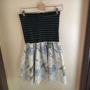 One of a kind Star Wars dress w/ blue bow in back